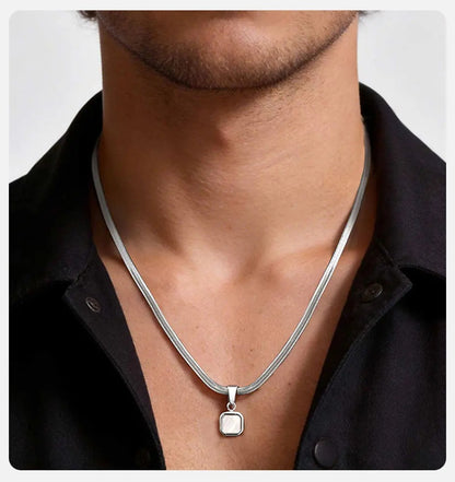 Stonecraft Herringbone Pendant Necklace