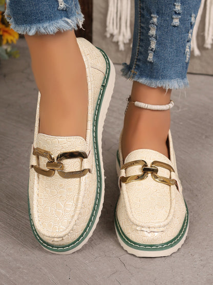 Chic Summer Buckle Loafers