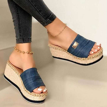 Open Toe PU Leather Sandals