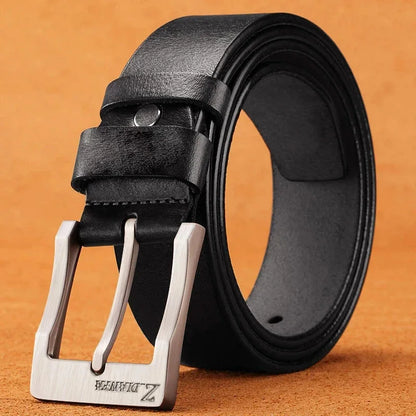 Durable men's leather belt showing quality construction and craftsmanship