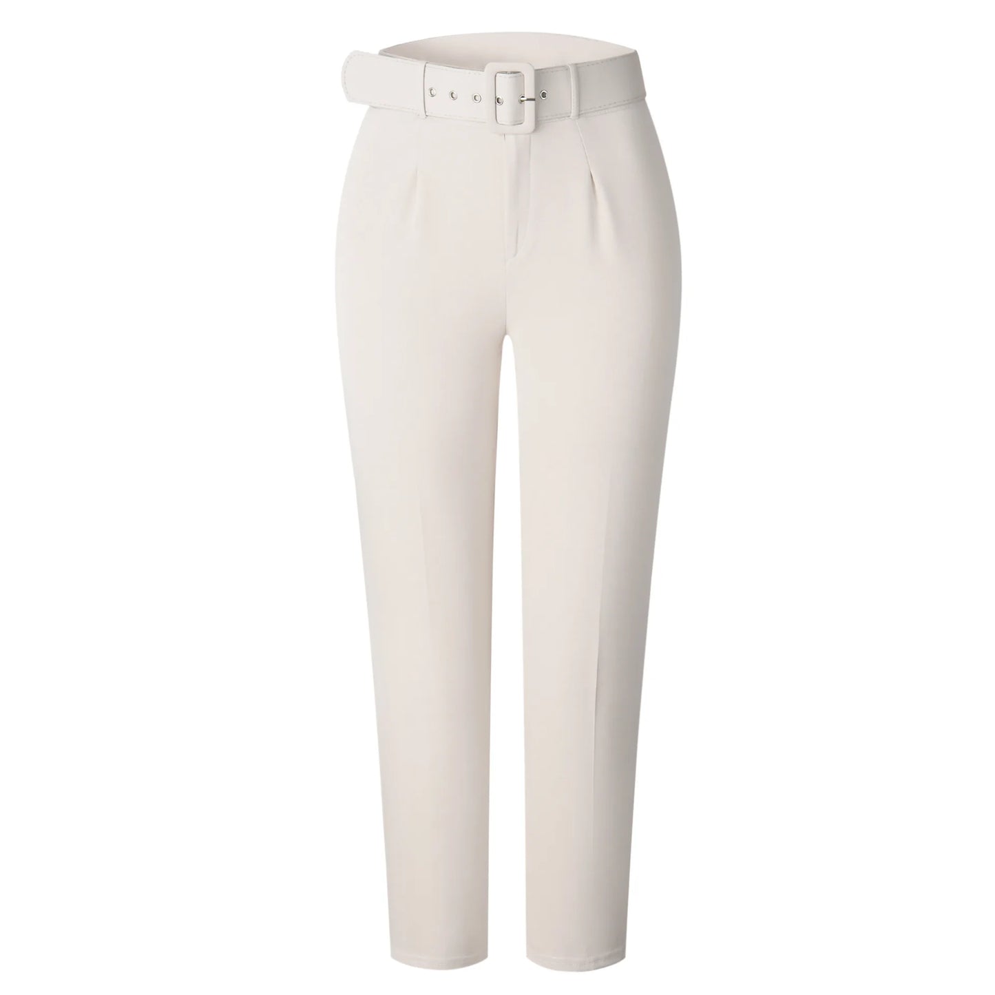 High Waisted Workwear Belted Pants for Women