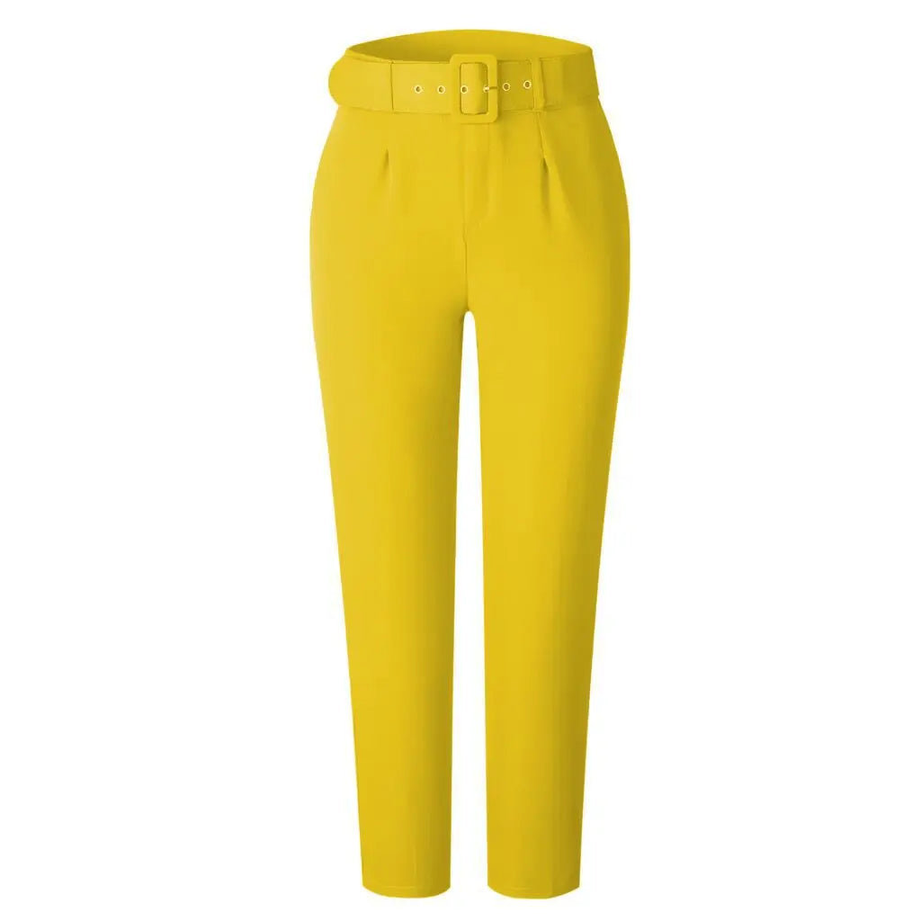 Elegant high waisted workwear belted pants available at Prolyf Styles