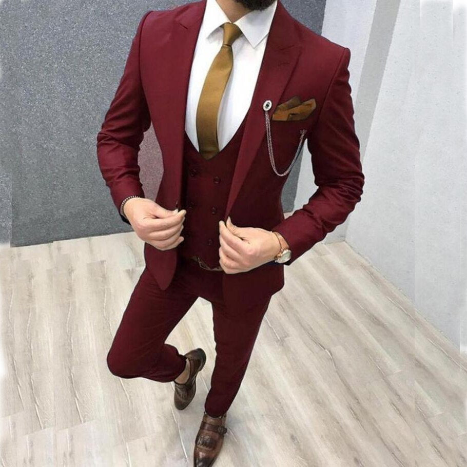 Transform Your Style: Fashion Forward 3-Piece Slim Fit Men's Suit ...