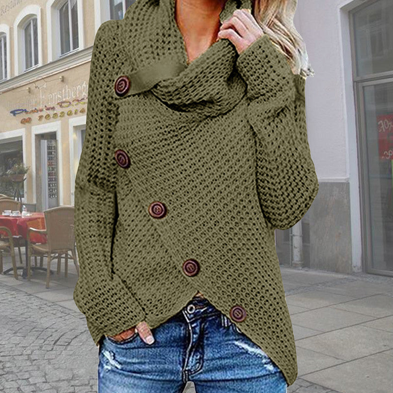 Button Detail Cardigan Sweater - ProLyf Styles