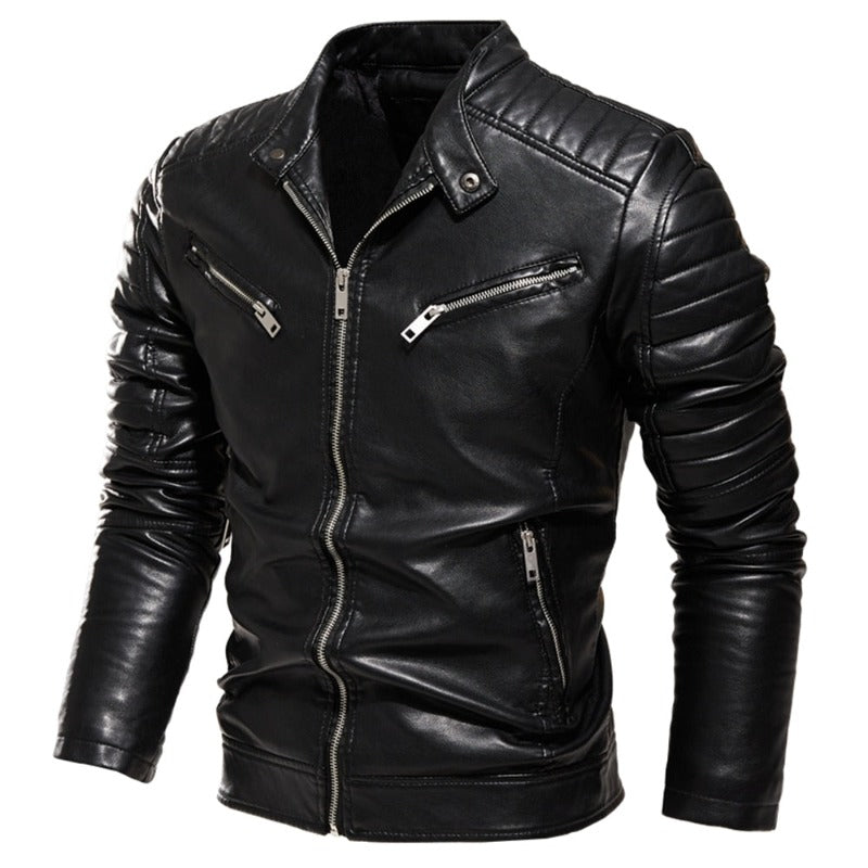 Men's Leather Motorcycle Jacket - ProLyf Styles