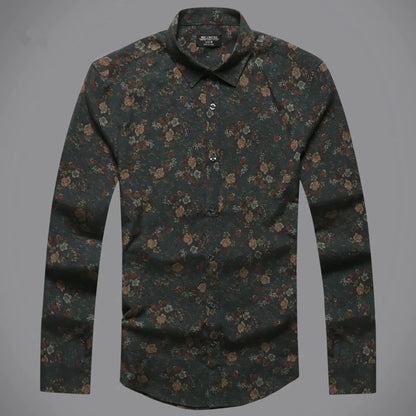 Casual Long Sleeve Floral Shirt