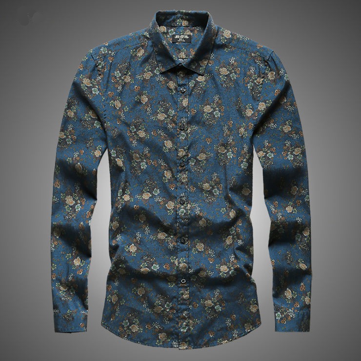 Casual Long Sleeve Floral Shirt