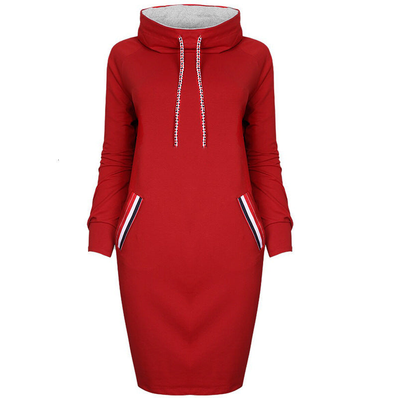 Long Sleeve Turtleneck Midi Dress - ProLyf Styles