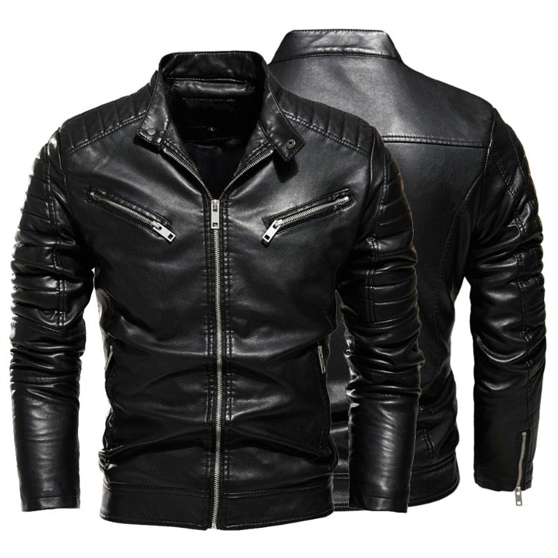 Men's Leather Motorcycle Jacket - ProLyf Styles