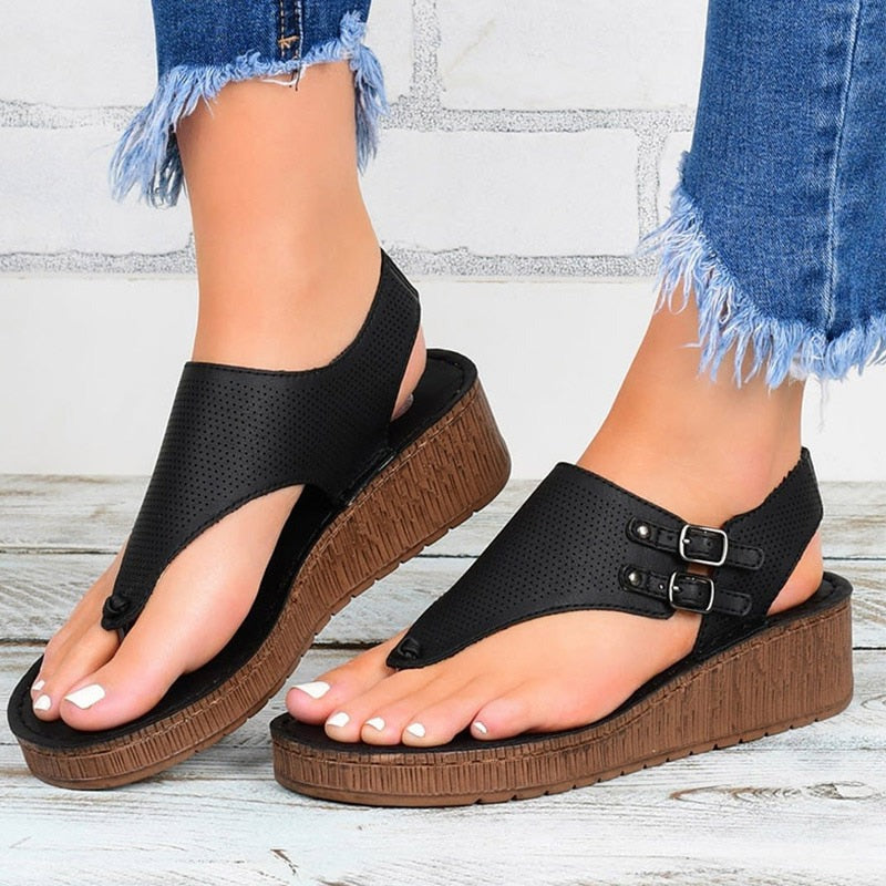 Women's Flat Wedge Sandals - ProLyf Styles