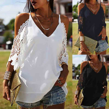 V-Neck Loose Casual Women's Top