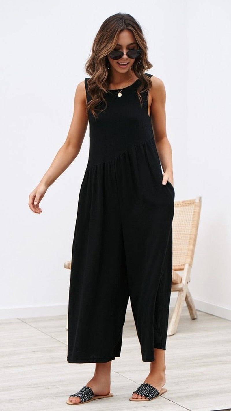 High-neck Open-back Jumpsuit With Scarf Tie In Midnight Navy & Midnight  Navy | The Dessy Group