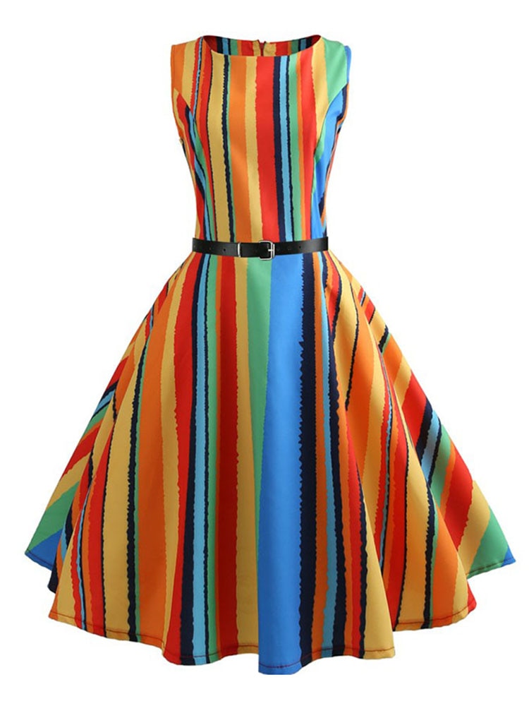 Sleeveless Summer Flare Dress - ProLyf Styles