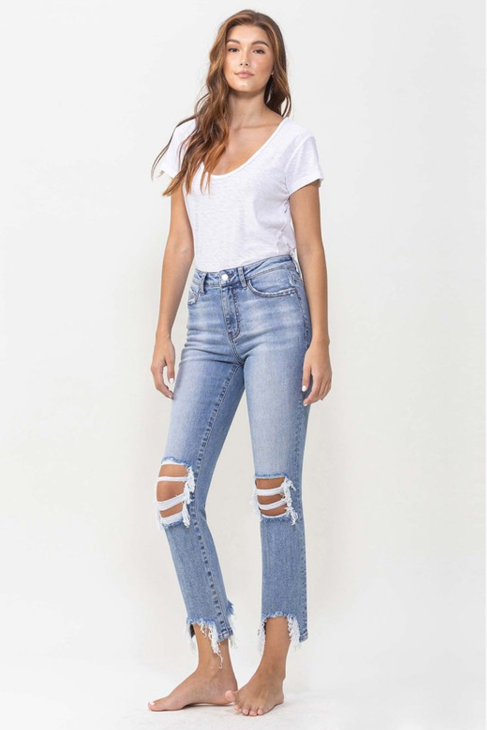 Full Size High Rise Kick Flare Jeans