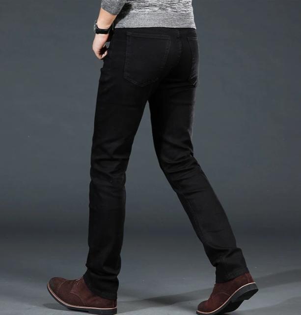 Men's Slim Fit Jeans Black Detail - Quality Construction