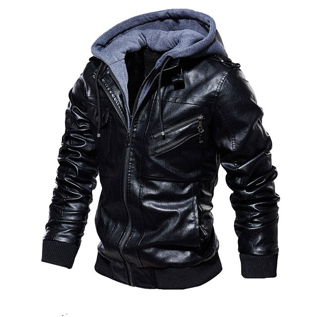 Leather Jacket with Hood | Brown Leather Jacket | Prolyf Styles ...