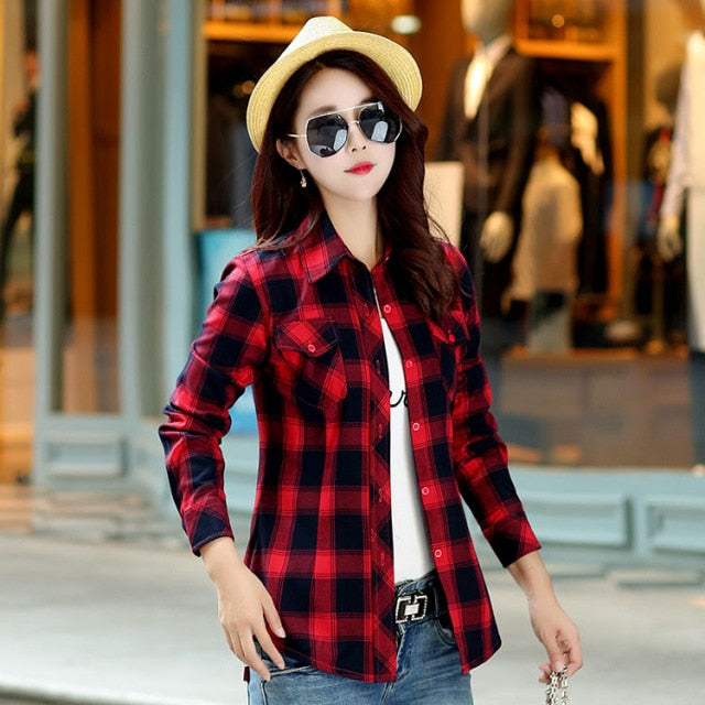 Women's Plaid Flannel Shirts - Men & women apparel, Women's swimwear, men's shirts and tops, Women jumpsuits and rompers, women spring fashion