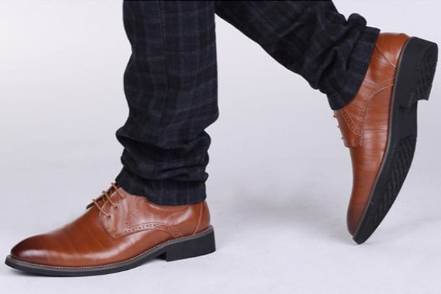 Wingtip Carved Italian Oxfords - ProLyf Styles