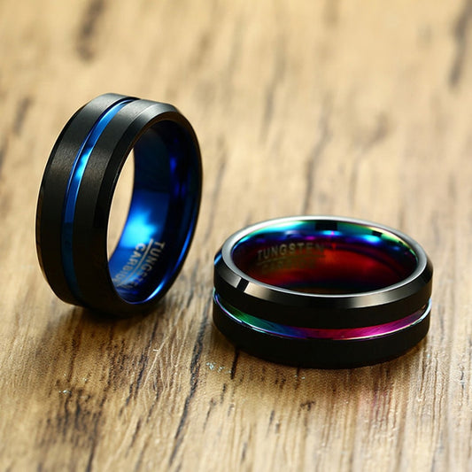 Versatile men's stainless steel ring for casual and formal wear